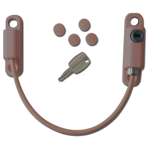 ASEC 150mm Locking Cable Window Restrictor - Brown