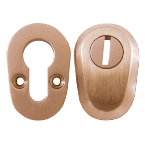 ASEC High Security Bolt Through Euro Escutcheon Set - Brass
