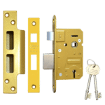 ASEC 5 Lever Sashlock - 64mm PB KD (Boxed)