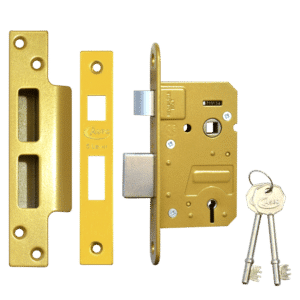 ASEC 5 Lever Sashlock - 64mm PB KD (Boxed)