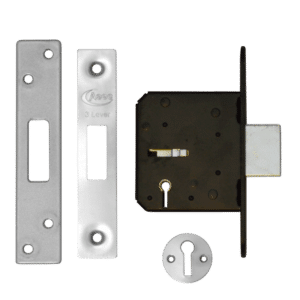 ASEC 3 Lever Deadlock - 64mm SS KD Boxed