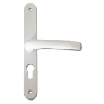 ASEC 70 Lever/Lever UPVC Furniture - 270mm Backplate - White