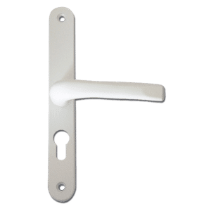 ASEC 70 Lever/Lever UPVC Furniture - 270mm Backplate - White