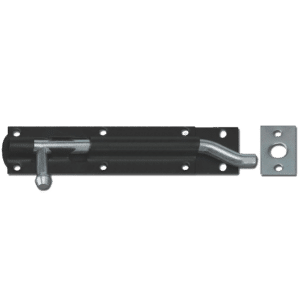 ASEC Necked Tower Bolt - Black - 150mm