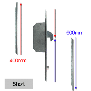 ASEC Modular Repair Lock Locking Point Extensions (UPVC Door) - 2 Hook & 2 Roller - Short