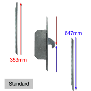 ASEC Modular Repair Lock Locking Point Extensions (Timber Door) - 2 Hook - Std