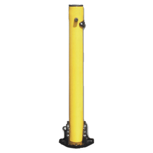 ASEC Yellow Fold Down 620mm High Parking Post - Fold Down