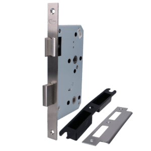 ASEC DIN Standard Mortice Bathroom Lock - 60mm SS Square Boxed