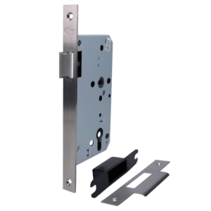 ASEC DIN Standard Mortice Latch - 60mm SS Square Boxed