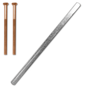 ASEC UPVC Spindle (160mm) & Screw (2x80mm) Pack - Brass