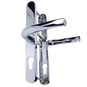 ASEC 92/62 Offset Lever/Lever UPVC Furniture - 240mm Backplate - Chrome