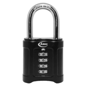 ASEC Open Shackle Combination Padlock - 55mm 4-Digit Open Shackle