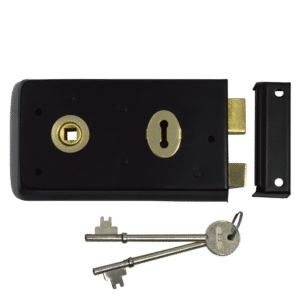 ASEC 1 Lever Double Handed Rimlock - 140mm - Black