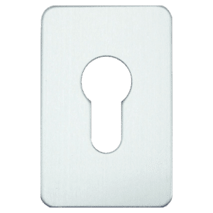 ASEC Self Adhesive 45mm x 70mm Euro Escutcheon - Satin Chrome