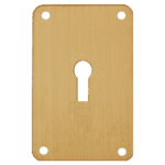 ASEC Screw On 45mm x 70mm UK Mortice Escutcheon - Rose Gold