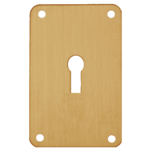 ASEC Screw On 45mm x 70mm UK Mortice Escutcheon - Rose Gold