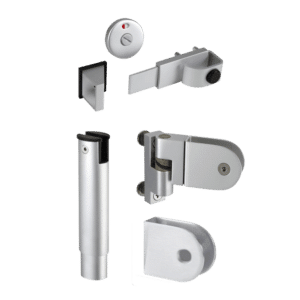 ASEC Aluminium 4-Part Cubicle Kit - Kit For 13mm Board