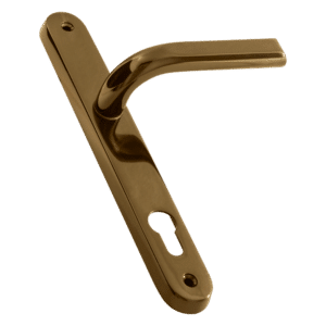 ASEC 85 Lever/Lever UPVC Furniture - 242mm Backplate - Gold