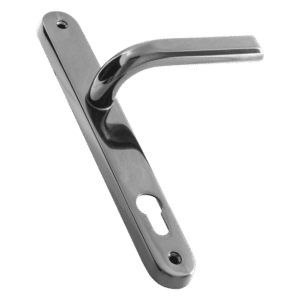 ASEC 85 Lever/Lever UPVC Furniture - 242mm Backplate - Silver