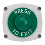 ASEC Surface Mounted Dome Button - `Press To Exit`