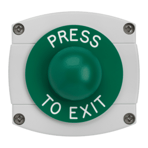 ASEC Surface Mounted Dome Button - `Press To Exit`