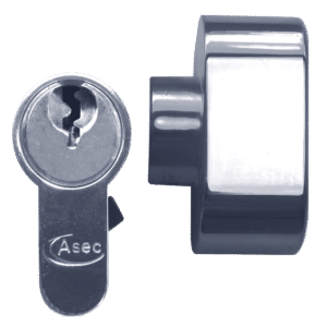 ASEC 5-Pin Euro Key & Turn Cylinder - 85mm 40/T45 (35/10/T40) KD NP Visi
