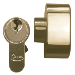 ASEC 5-Pin Euro Key & Turn Cylinder - 90mm 40/T50 (35/10/T45) KD PB Visi