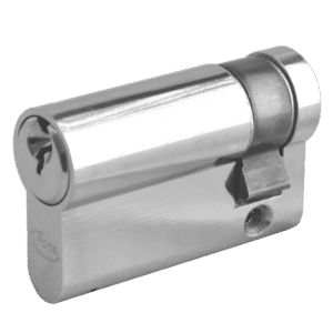 ASEC 6-Pin Euro Half Cylinder - 50mm (40/10) KD NP Visi