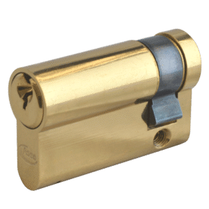 ASEC 6-Pin Euro Half Cylinder - 50mm (40/10) KD PB Visi