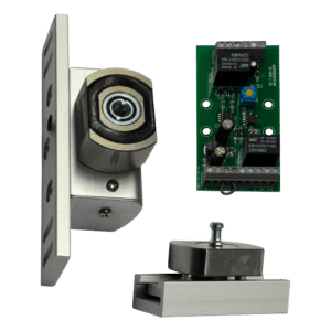 ASEC Micro Power Lock With Standard Bracket - Open Out - Satin Anodised Aluminium