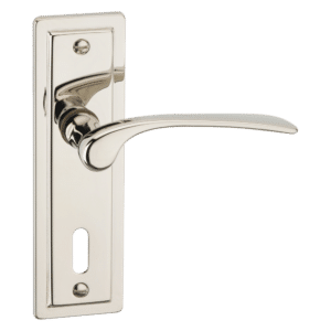 ASEC URBAN New York Lever on Plate Lock Door Furniture - Polished Nickel (Visi)