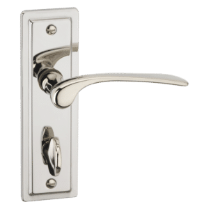 ASEC URBAN New York Bathroom Lever on Plate Door Furniture - Polished Nickel (Visi)