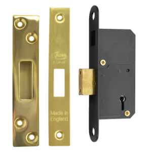 ASEC 50mm 5 Lever Deadlock - 50mm PB KD Boxed