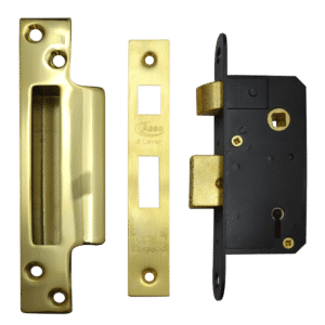 ASEC AS5512 50mm 5 Lever Sashlock - 50mm PB KD Boxed