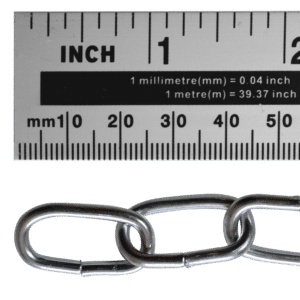 ASEC Steel Welded Chain Silver 2.5m Length - 3mm x 21mm - 2.5m