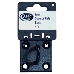 ASEC Steel Staple on Plate - Black 6mm