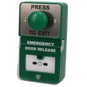 ASEC Dual Unit Combined Exit Button and Call Point - Green