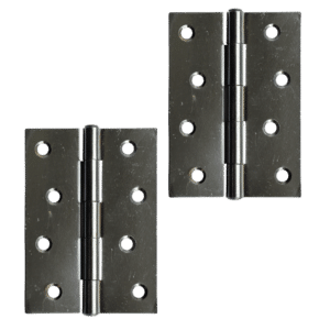 ASEC Steel Butt Hinges - 100mm Polished Chrome