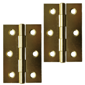 ASEC Steel Butt Hinges - 75mm Electro Brass