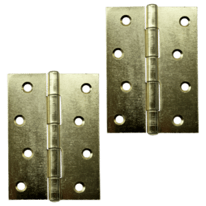 ASEC Steel Butt Hinges - 100mm Electro Brass