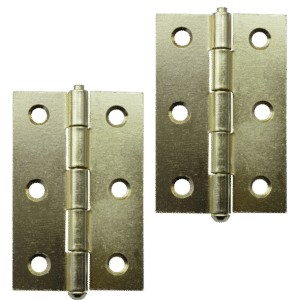 ASEC 75mm Loose Pin Butt Hinges - Electro Brass