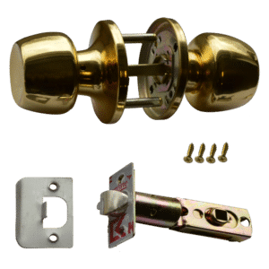 ASEC Passage Knobset - Polished Brass