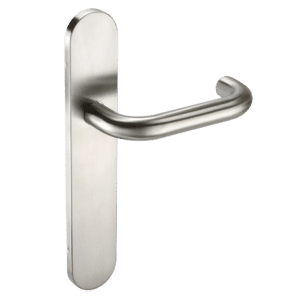 ASEC Radius Backplate Lever Furniture DDA - Lever Latch