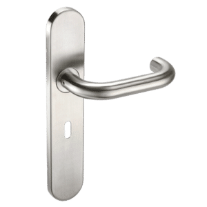 ASEC Radius Backplate Lever Furniture DDA - Lever Lock