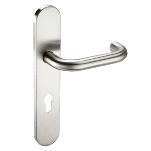 ASEC Radius Backplate Lever Furniture DDA - Lever Euro