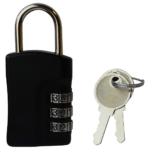 ASEC Open Shackle Recodable Combination Padlock - 3 Wheel