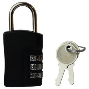 ASEC Open Shackle Recodable Combination Padlock - 3 Wheel