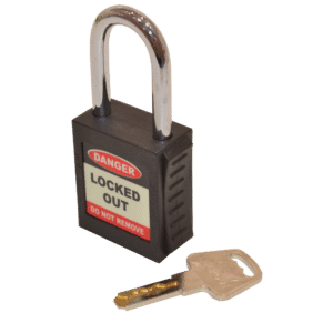ASEC Safety Lockout Tagout Padlock - Black