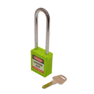 ASEC Safety Lockout Tagout Padlock Long Shackle - Green