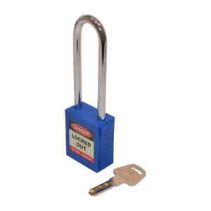ASEC Safety Lockout Tagout Padlock Long Shackle - Blue